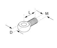 Eye Bolts - Model 6020 CAD Drawing